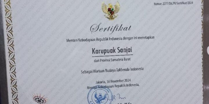 Pengakuan Karupuak Sanjai sebagai Kekayaan Intelektual Komunal dan Warisan Budaya Takbenda Indonesia